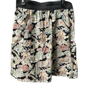 FISH PRINT SKIRT W/POCKETS